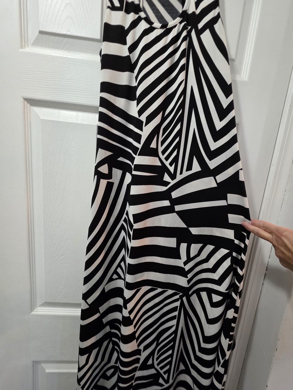 Black & White Geometric Maxi Dress